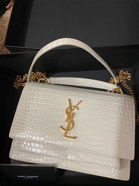 ysl sunset bag white|ysl sunset bag small.